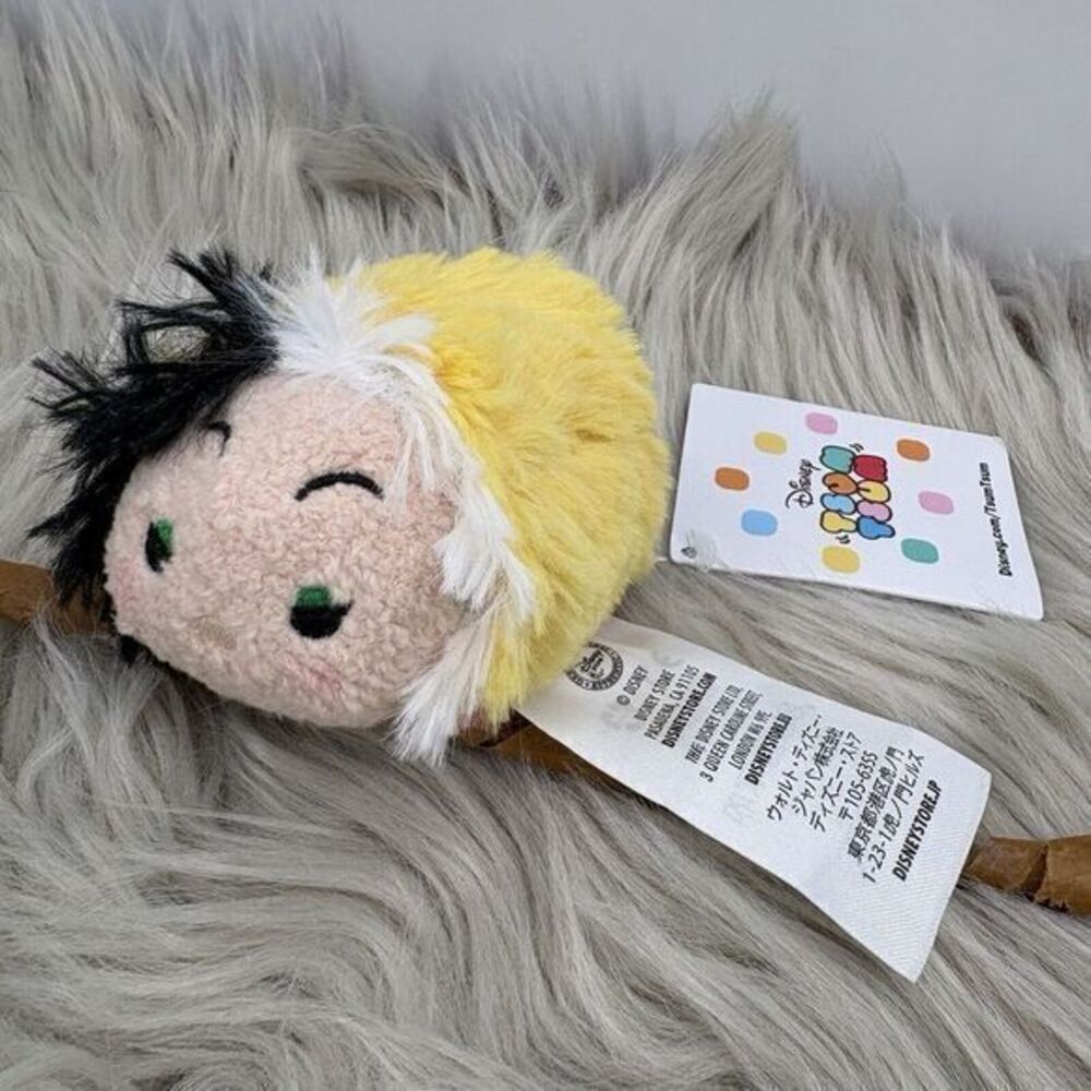 Disney Store CRUELLA DE VIL Tsum Tsum 3.5" Plush Mini 101 Dalmatians NEW!